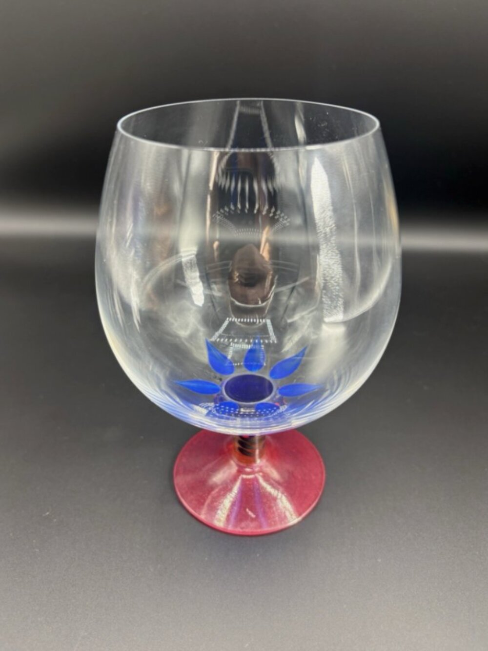 Kosta Boda by Ken Done Brandy Snifter/Cognac Glass ~ Palm Trees ~Art Glass~ Mint